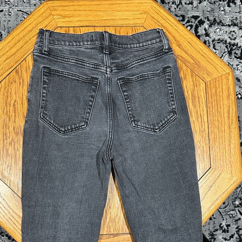 *ABERCROMBIE & FITCH* Black The 90’s Slim Straight Ultra High Rise Jeans Sz 0 - Picture 6 of 8